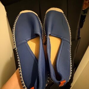 Blue Espadrille Flats